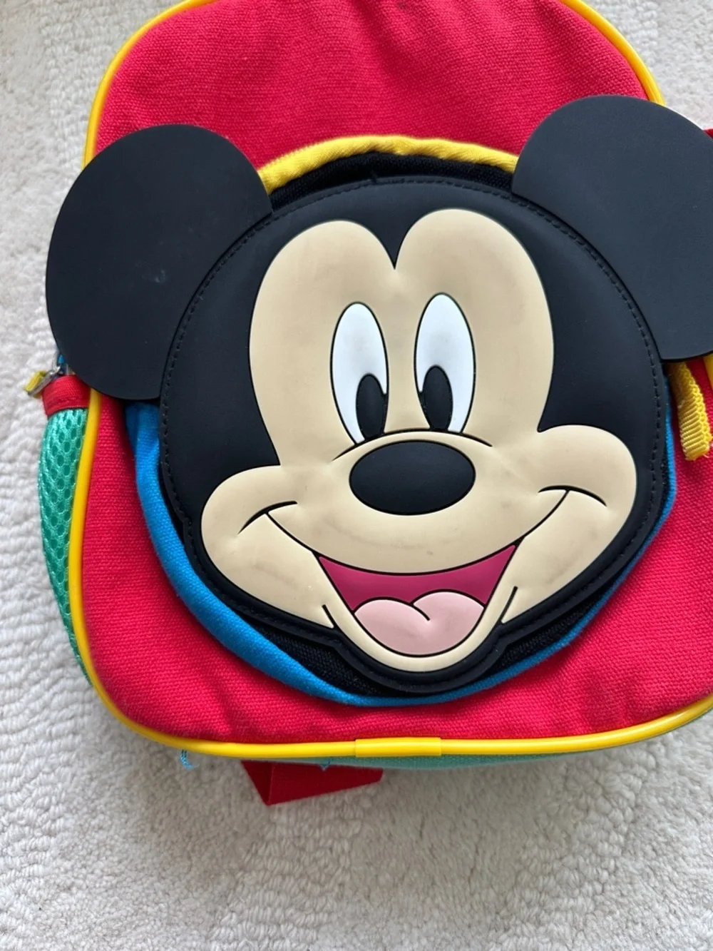 Mickey Mouse Kids Mini Backpack in Red, Yellow, Blue